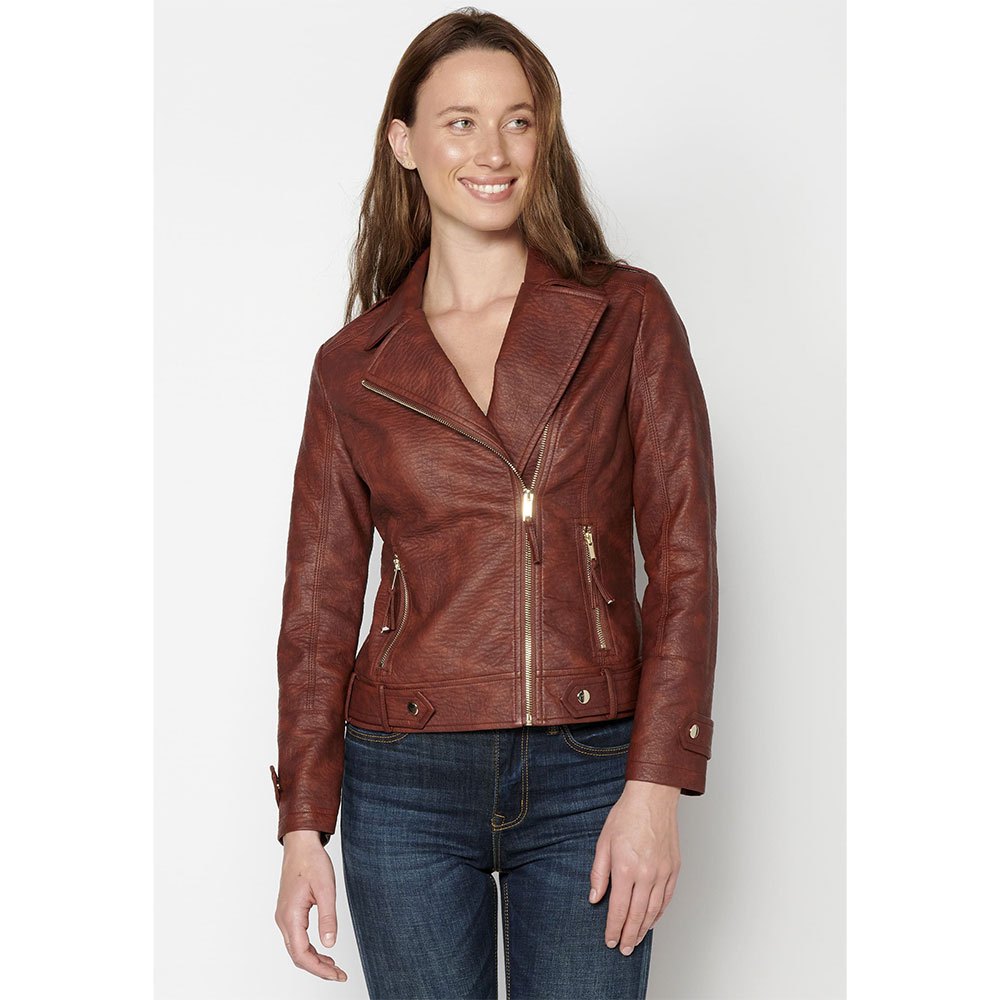 Куртка Koroshi 2312JA07 Leather, коричневый