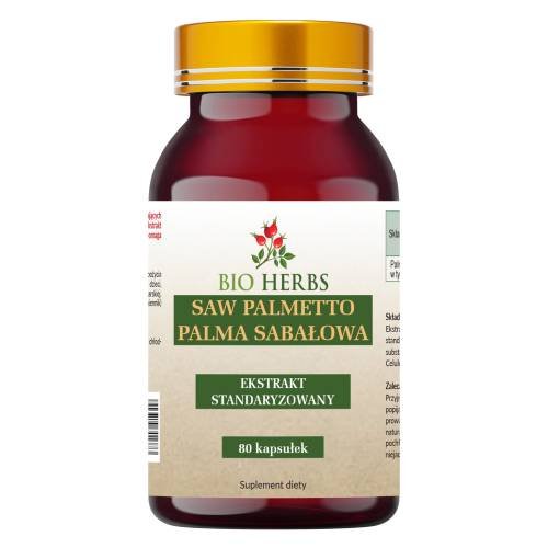 

Bio Herbs, Saw Palmetto, Saw Palmetto, стандартизированная здоровая простата, 80 капсул.