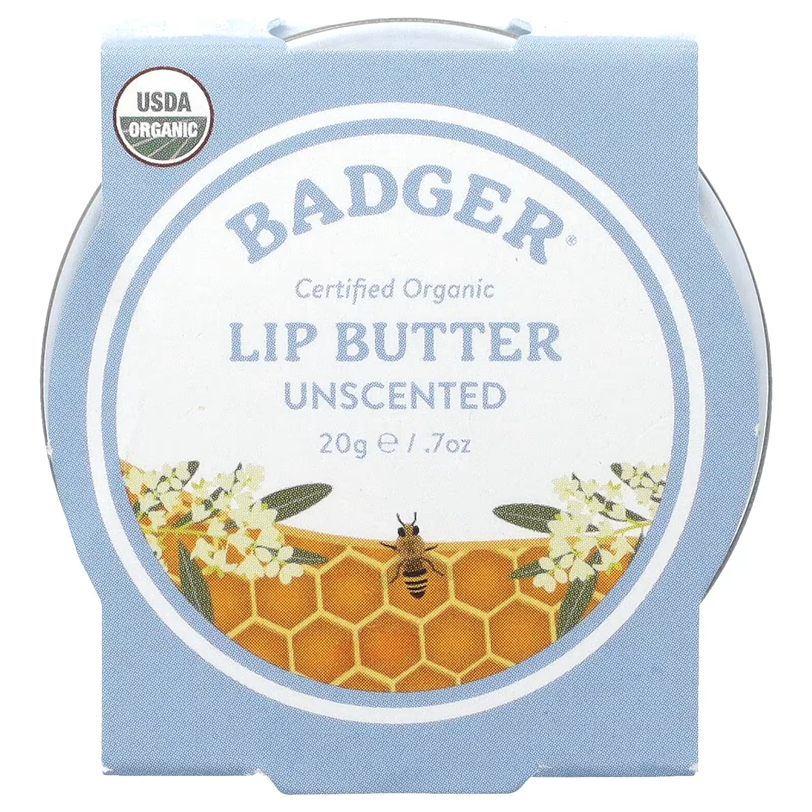 Масло для губ Badger Company без запаха, 0,7 унции (20 г)