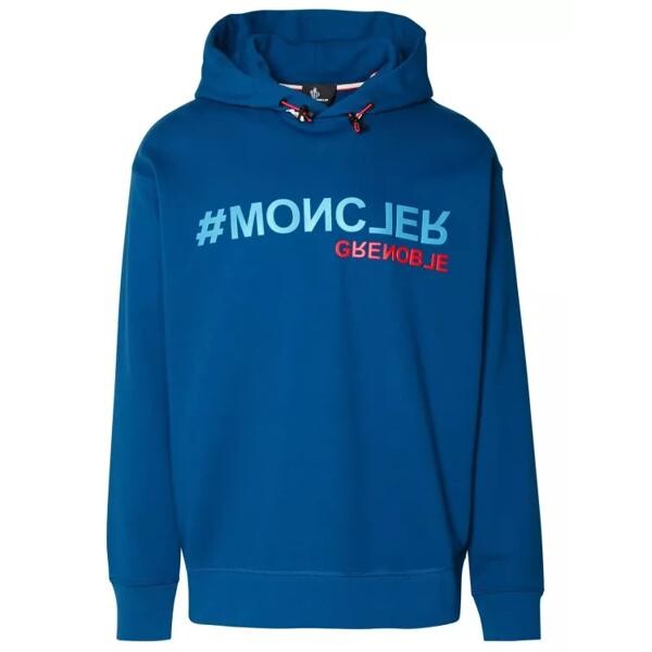 

Футболка blue cotton sweatshirt Moncler, синий