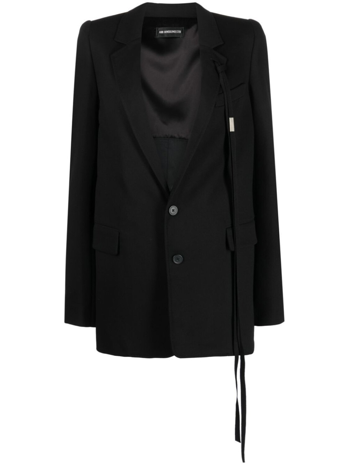 

Ann Demeulemeester однобортный блейзер, черный