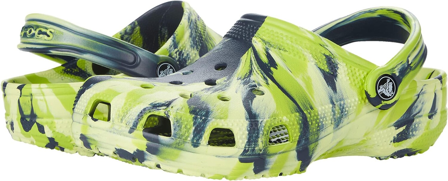 

Сабо Classic Marbled Tie-Dye Clog Crocs, цвет Navy/Multi