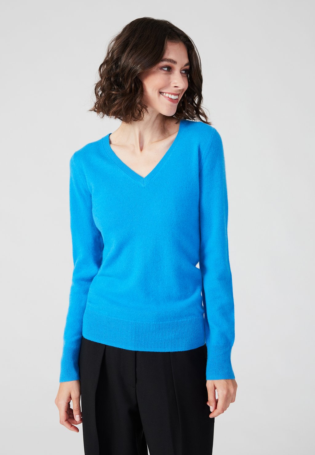 вязаный свитер v neck style republic цвет fancy blue Вязаный свитер V NECK Style Republic, цвет fancy blue