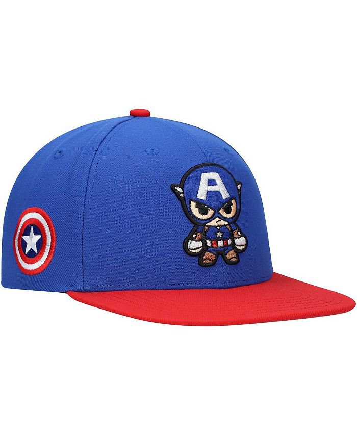 Синяя шляпа Snapback с изображением Капитана Америки для больших мальчиков и девочек Lids, синий