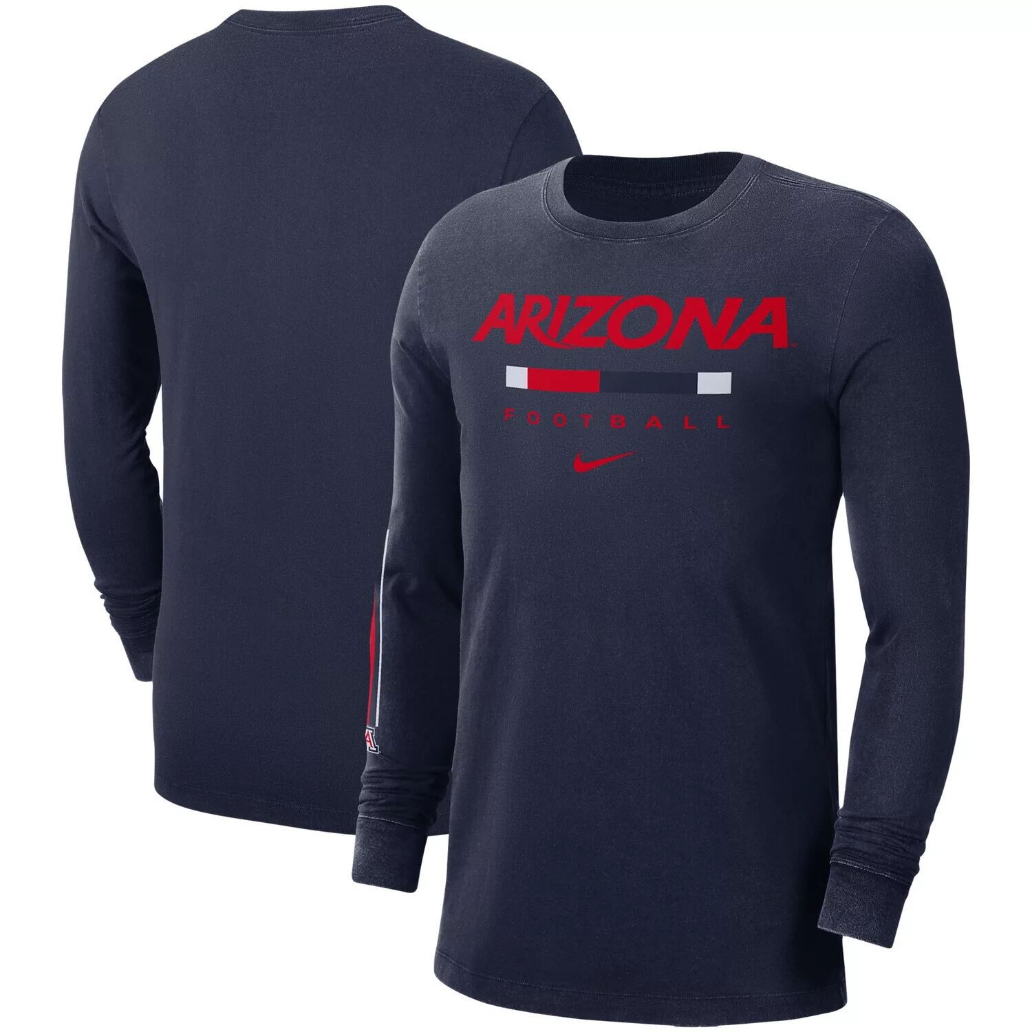 

Мужская темно-синяя футболка с длинным рукавом Nike Arizona Wildcats Word