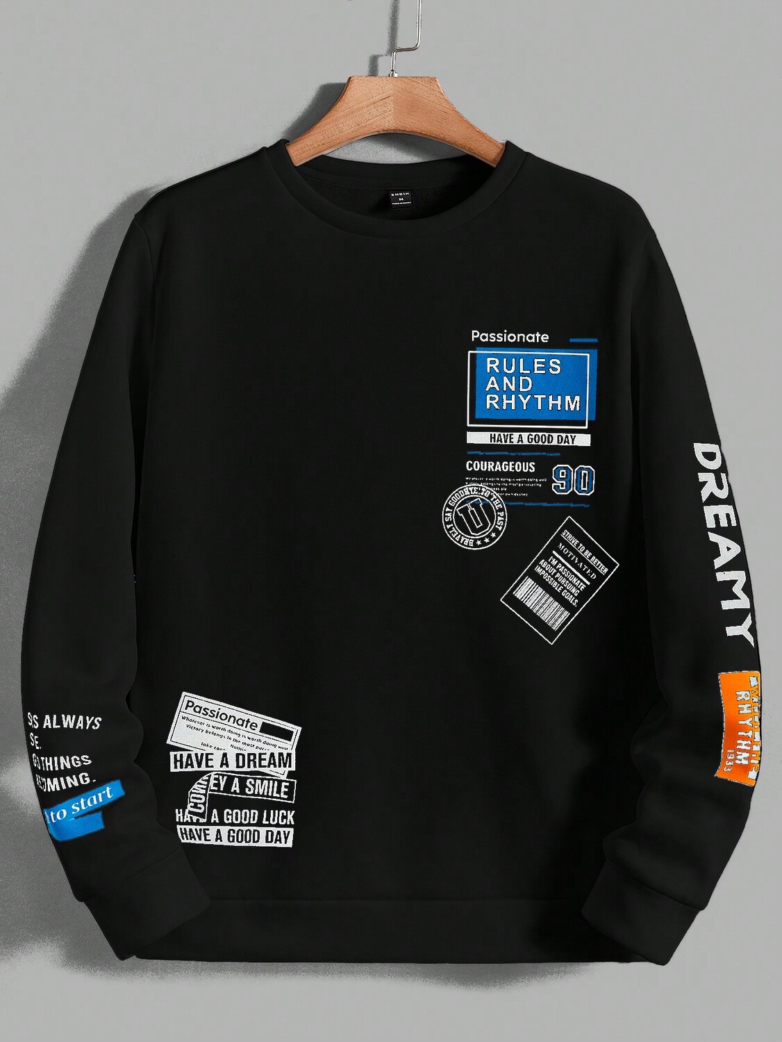 

Свитшот вязаный Manfinity Homme с круглым вырезом, черный
