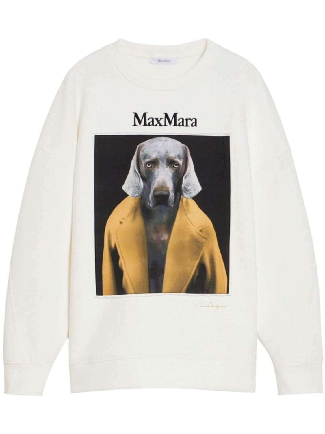 

Max Mara толстовка с принтом Wegman, белый