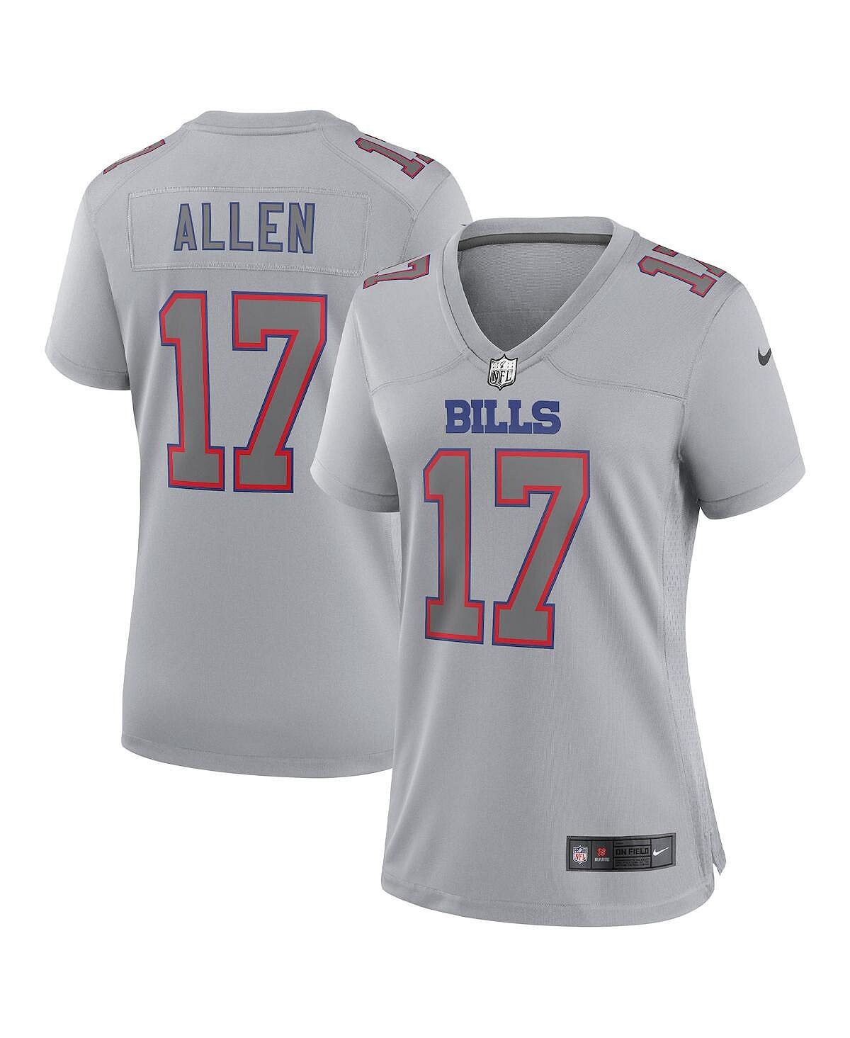 

Женское джерси Josh Allen Grey Buffalo Bills Atmosphere Fashion Game Джерси Nike, серый