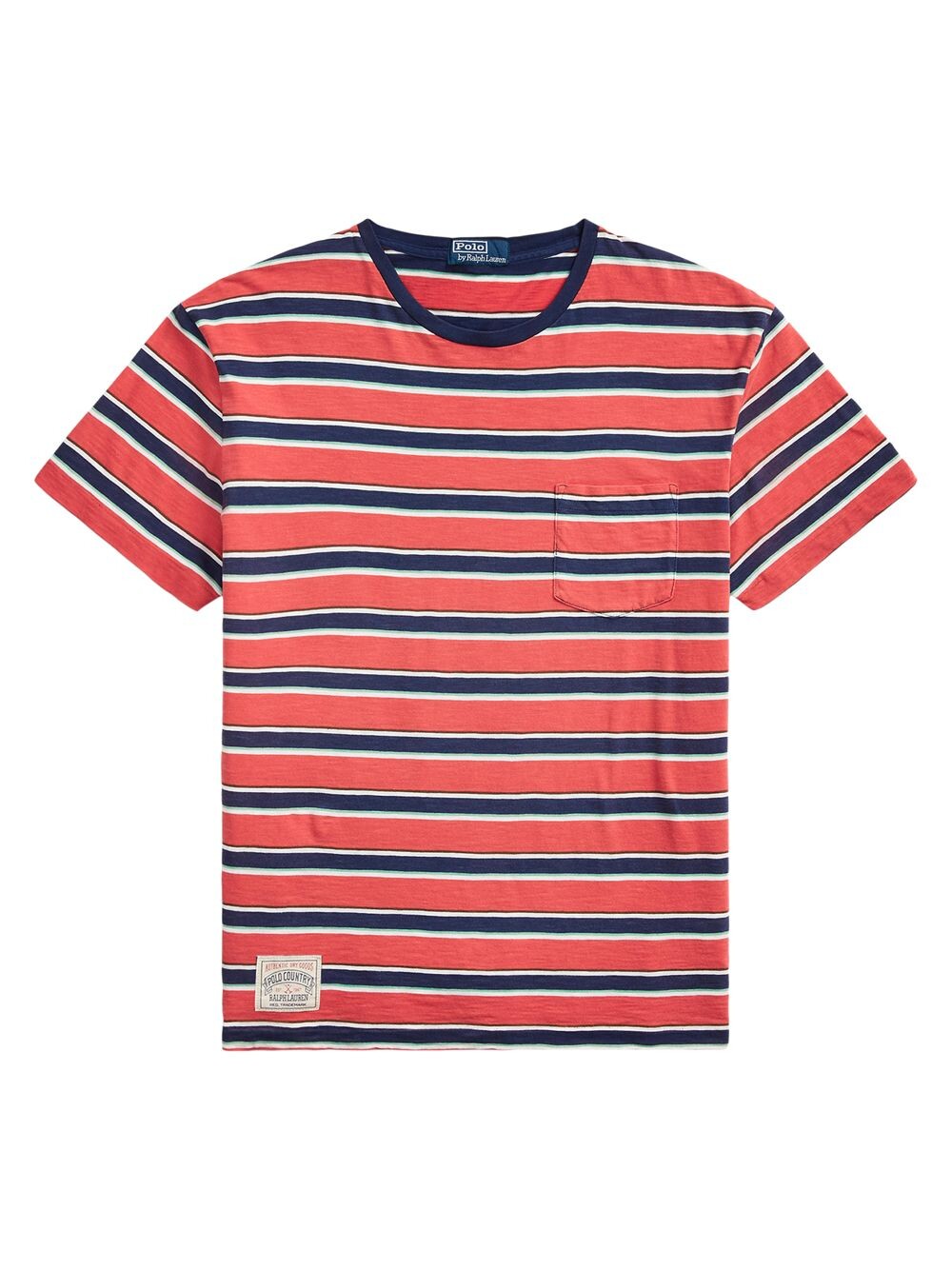 

Полосатая футболка из хлопкового марлевого джерси Polo Ralph Lauren, красный