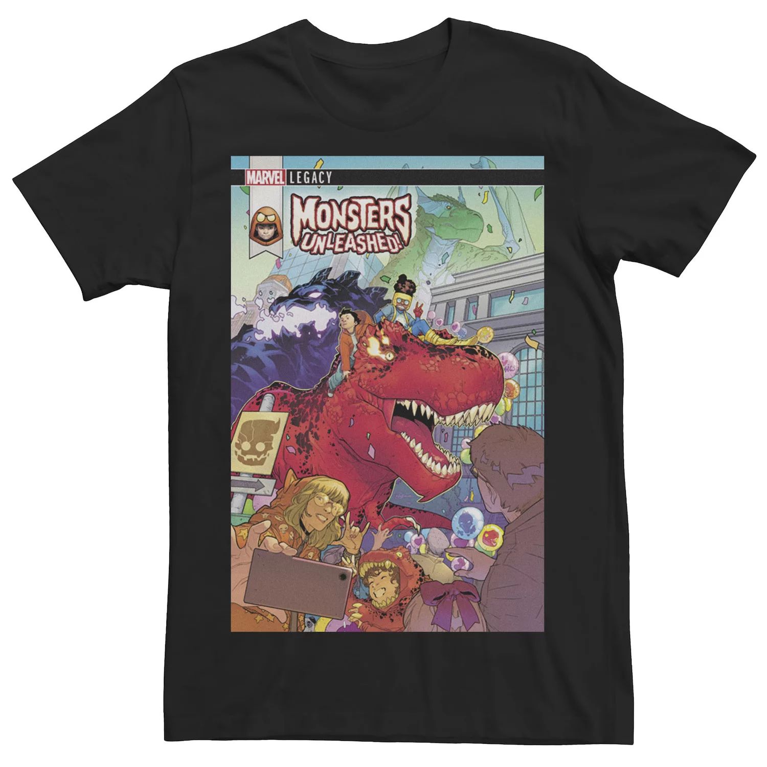 Мужская футболка с обложкой комикса Monsters Unleashed Marvel мужская черная футболка с обложкой комикса marvel prince namor черный
