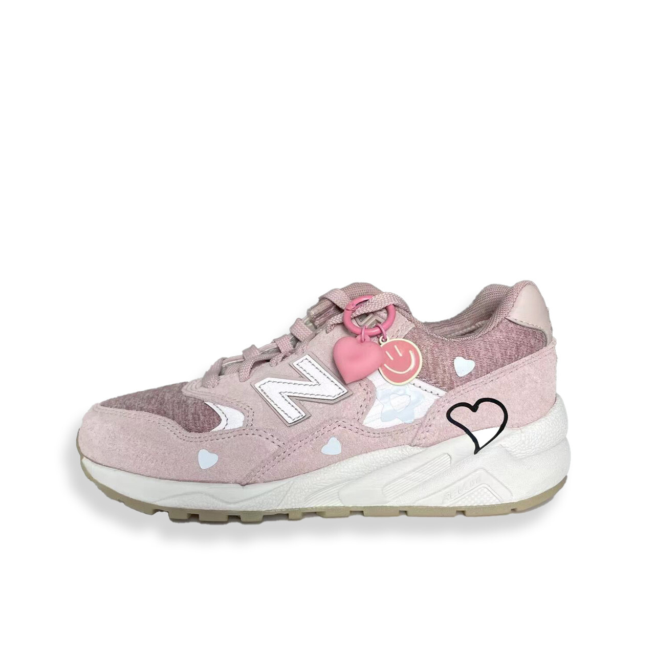 

Кроссовки женские NB 580 с низким верхом, белые, розовые New Balance