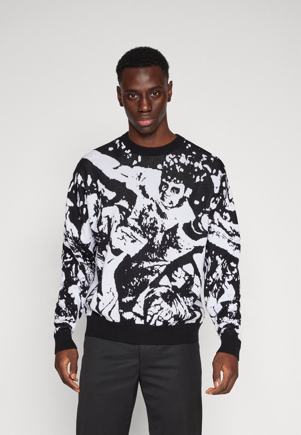 

Вязаный свитер CROWD SURFING SWEATER UNISEX Obey Clothing, цвет black multi