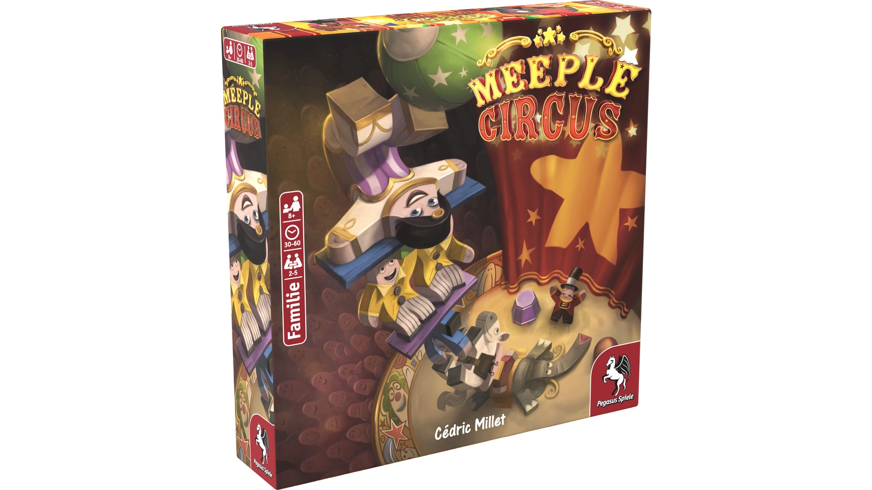 Pegasus Meeple Circus (немецкое издание) Семейная игра meeple house картотека uniqcardfile standart жёлтая 40 мм 60 карт