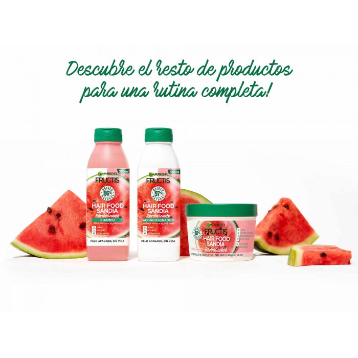 Шампунь Fructis Hair Food Champú Sandía Cabello Apagado Garnier, 350 ml шампунь для тусклых и вьющихся волос tame my hair bio shampoo шампунь 250мл