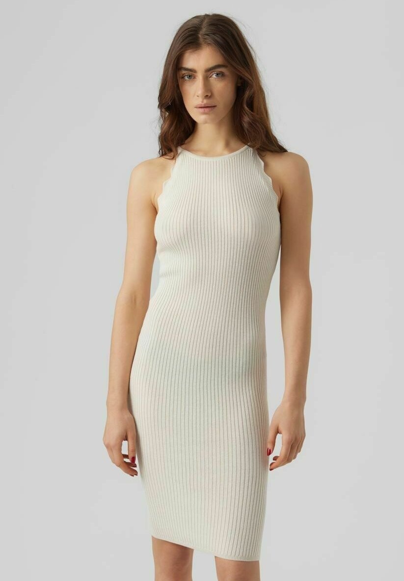 

Вязаное платье Vero Moda, бежевый