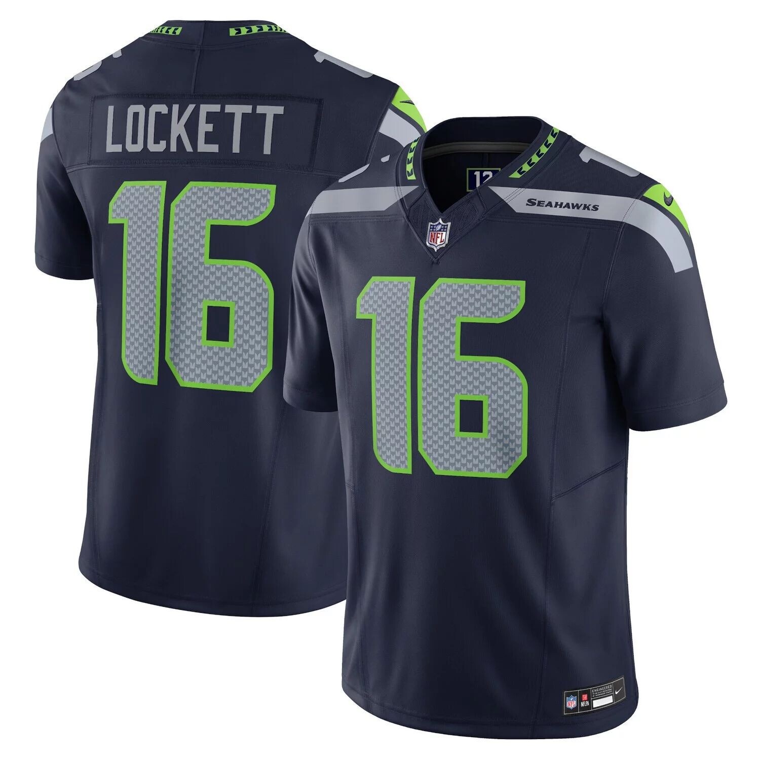

Мужская темно-синяя футболка Tyler Lockett Seattle Seahawks Vapor FUSE Limited Nike
