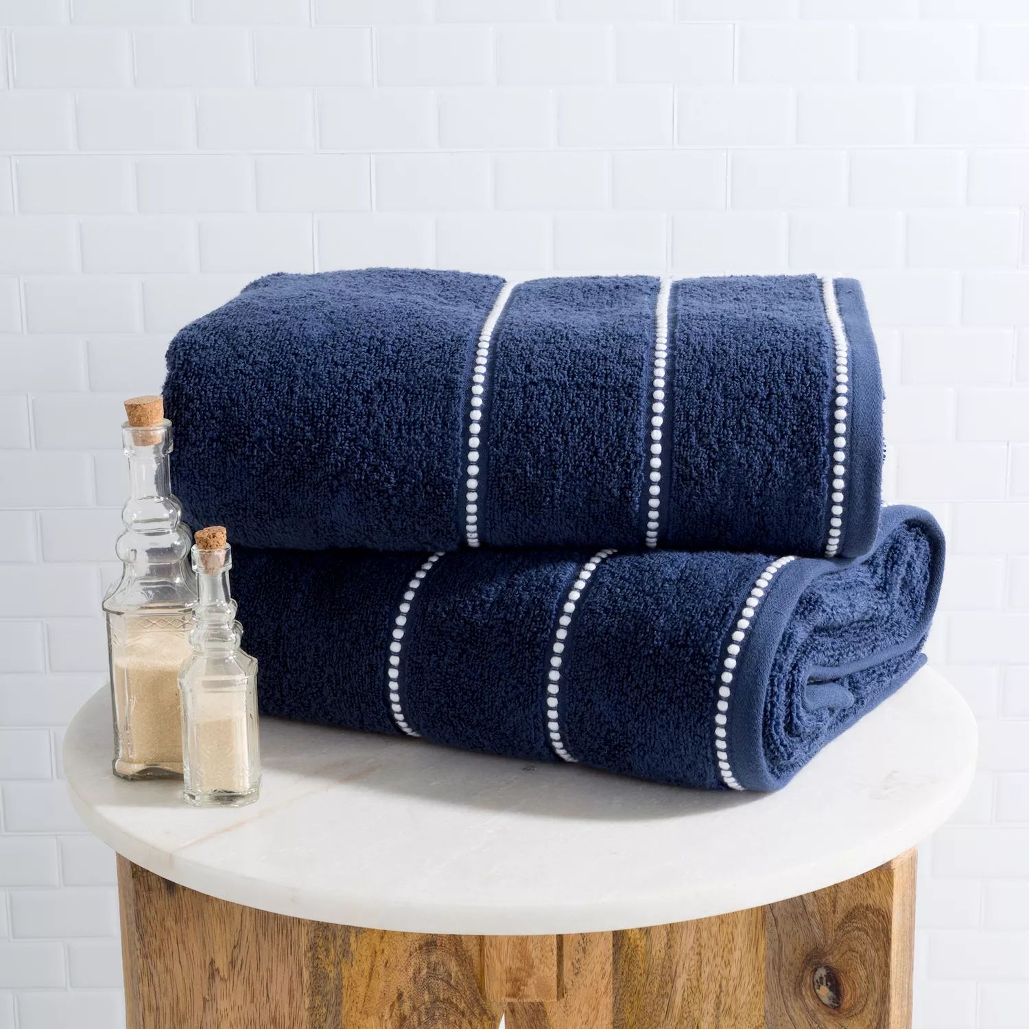 Набор быстросохнущих полотенец Lavish Home из 2 предметов, темно-белый набор полотенец almatex голубых из 2 предметов