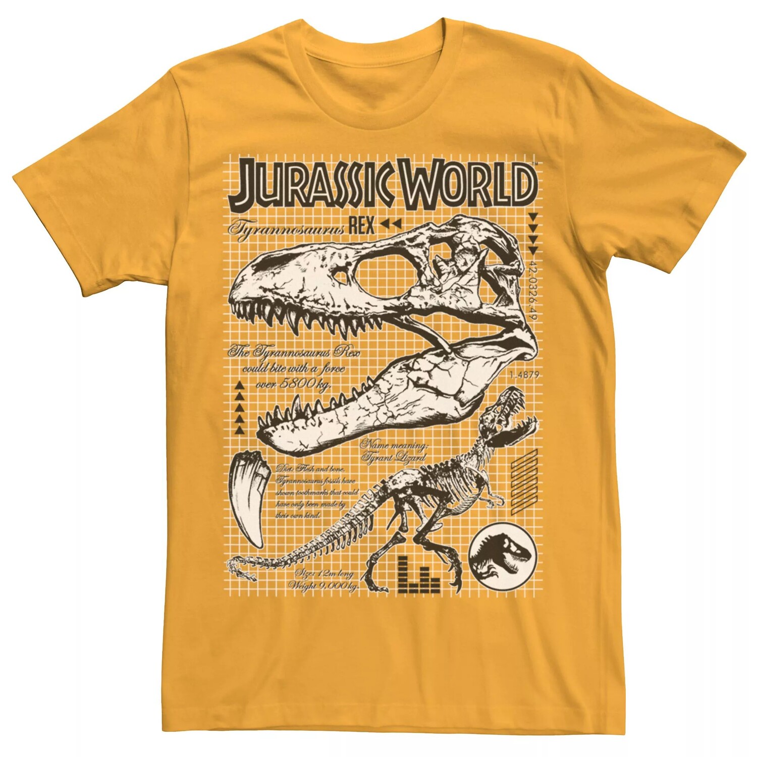 

Мужская футболка Jurassic World Two T-Rex Bones Schematic Tee Licensed Character