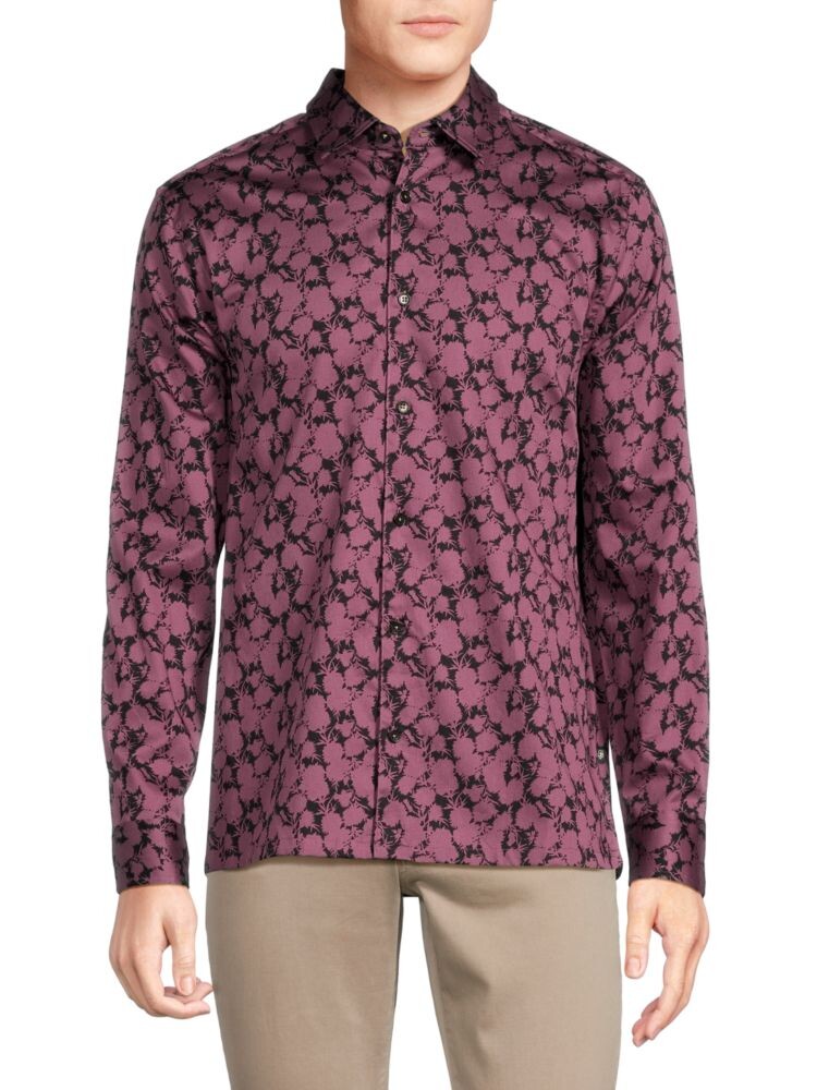 

Спортивная рубашка Comlee с цветочным принтом Ted Baker London, бордовый