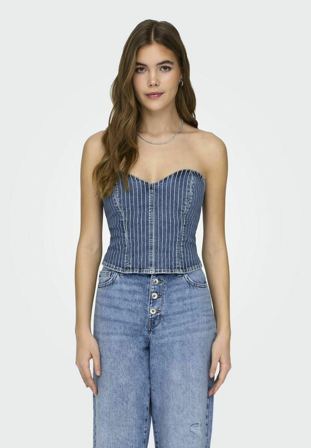 

Топ TRÄGERLOS ONLY, цвет light blue denim