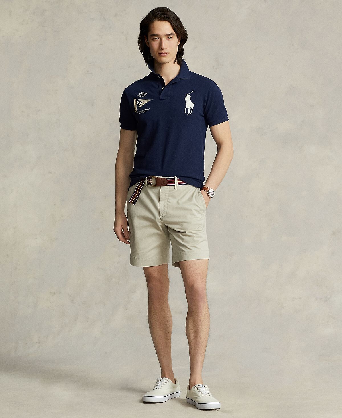 

Мужская рубашка поло Slim Fit Big Pony на заказ Polo Ralph Lauren
