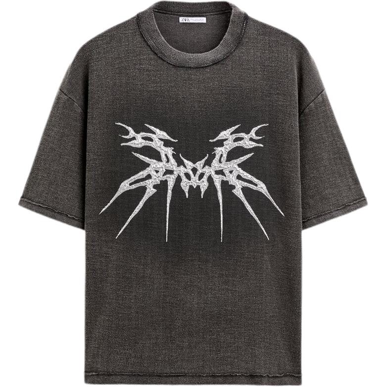 

Футболка мужская угольно-серая Zara, серый