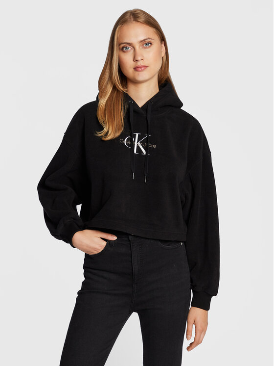 Флисовая куртка свободного кроя Calvin Klein, черный флисовая куртка свободного кроя calvin klein черный