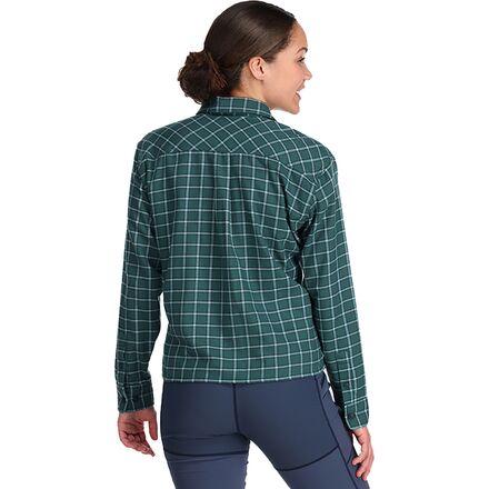 цена Легкая фланелевая рубашка Feedback женская Outdoor Research, цвет Deep Lake Plaid