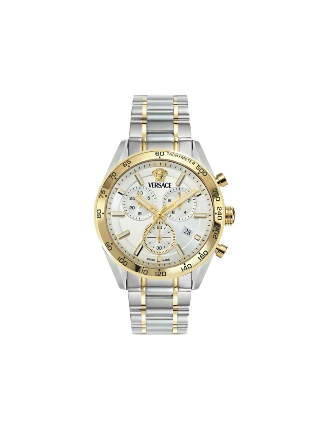 

Versace наручные часы V-Code Chronograph 41 мм, белый
