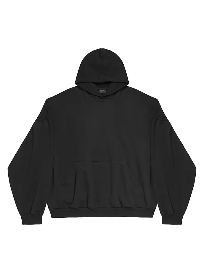 

Круглая толстовка с надписью Oversized Balenciaga, черный