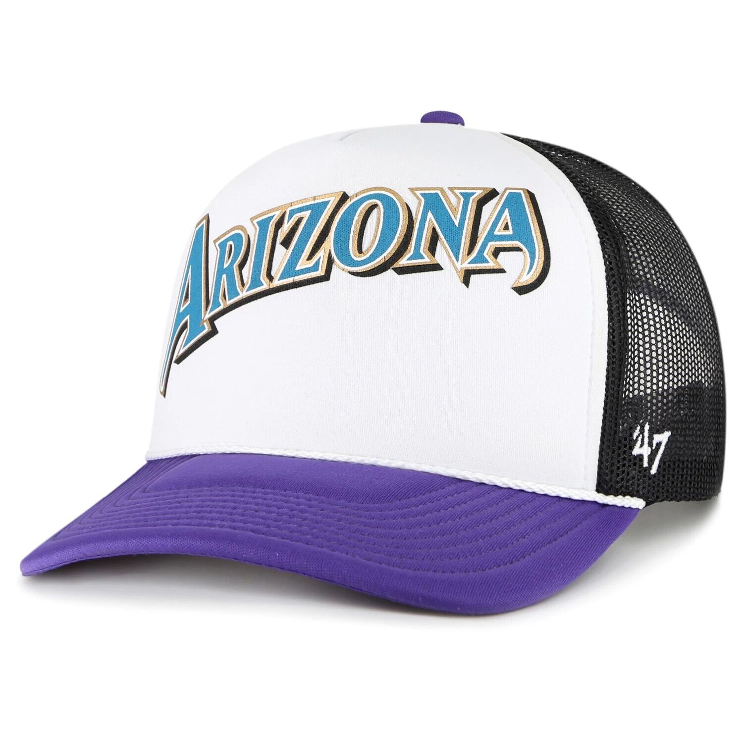 

Мужская белая кепка из пеноматериала Arizona Diamondbacks '47 с надписью Trucker Snapback