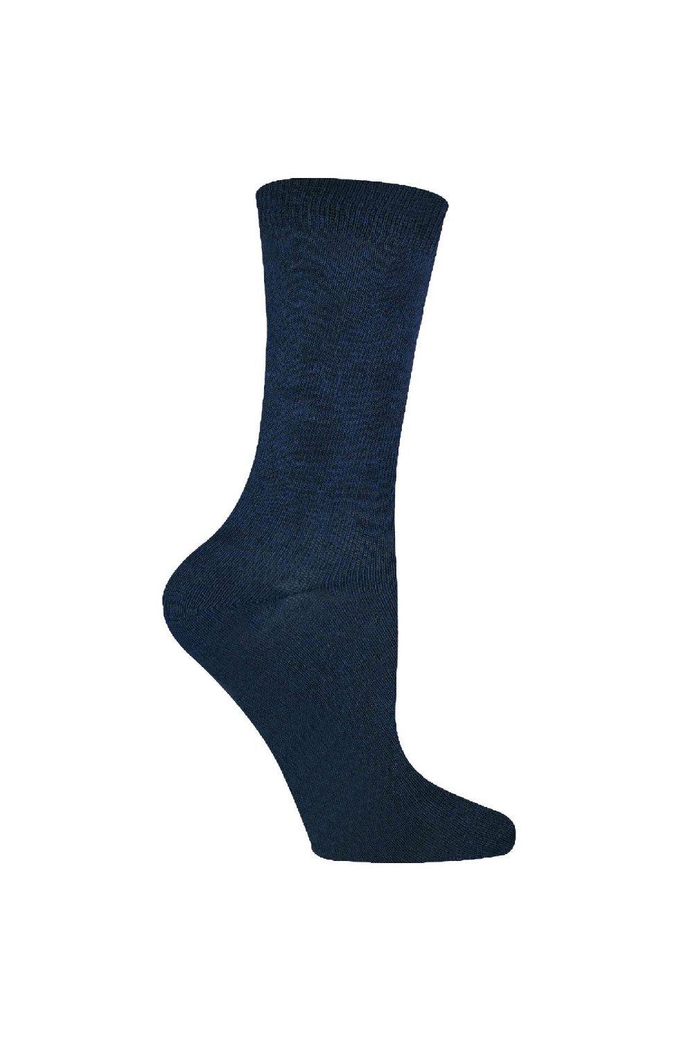 6 пар повседневных школьных носков из мягкого дышащего бамбука Sock Snob, синий