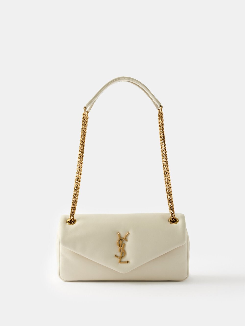 

Кожаная сумка через плечо calypso Saint Laurent, белый