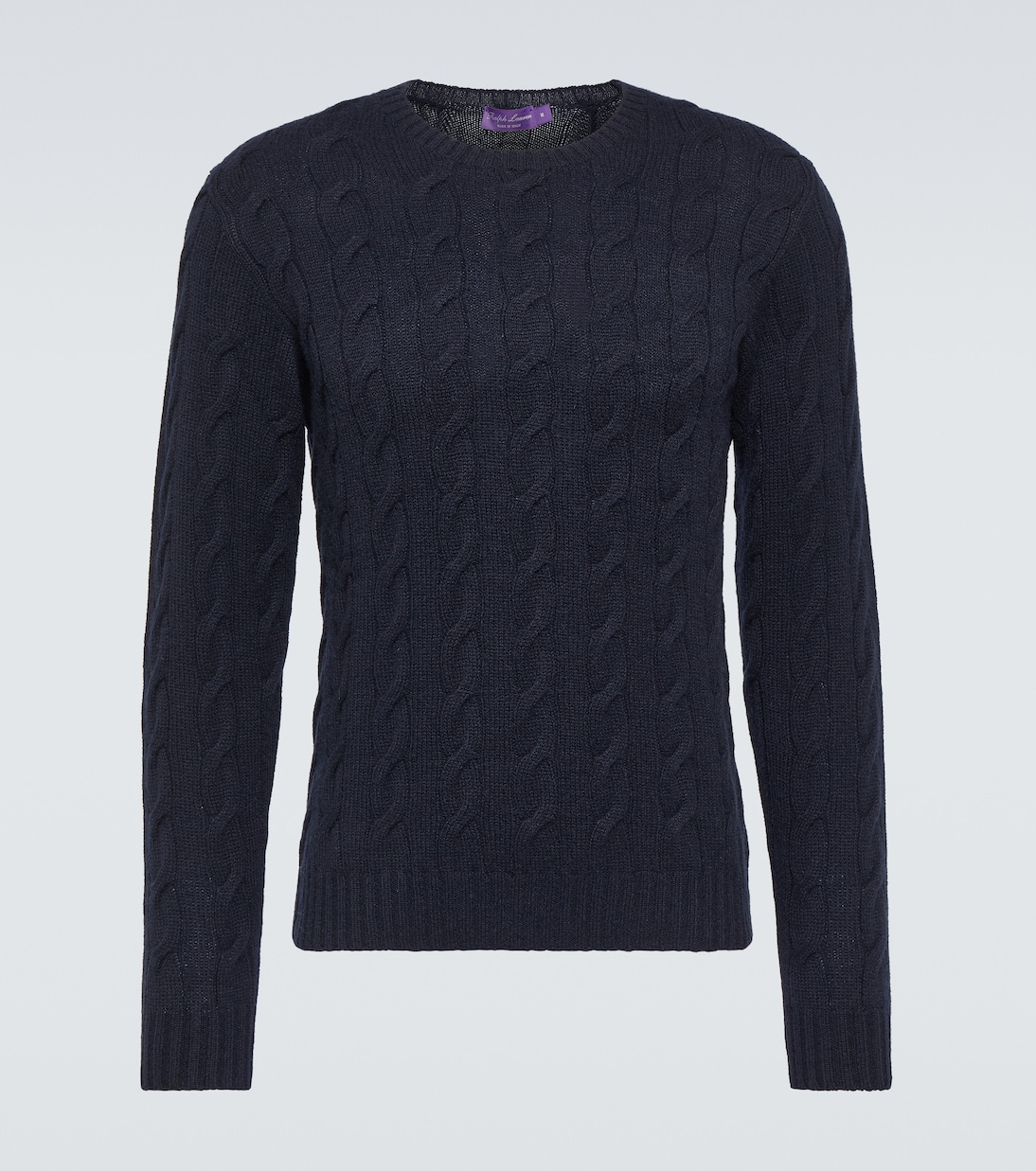 Кашемировый свитер косой вязки Ralph Lauren Purple Label, синий