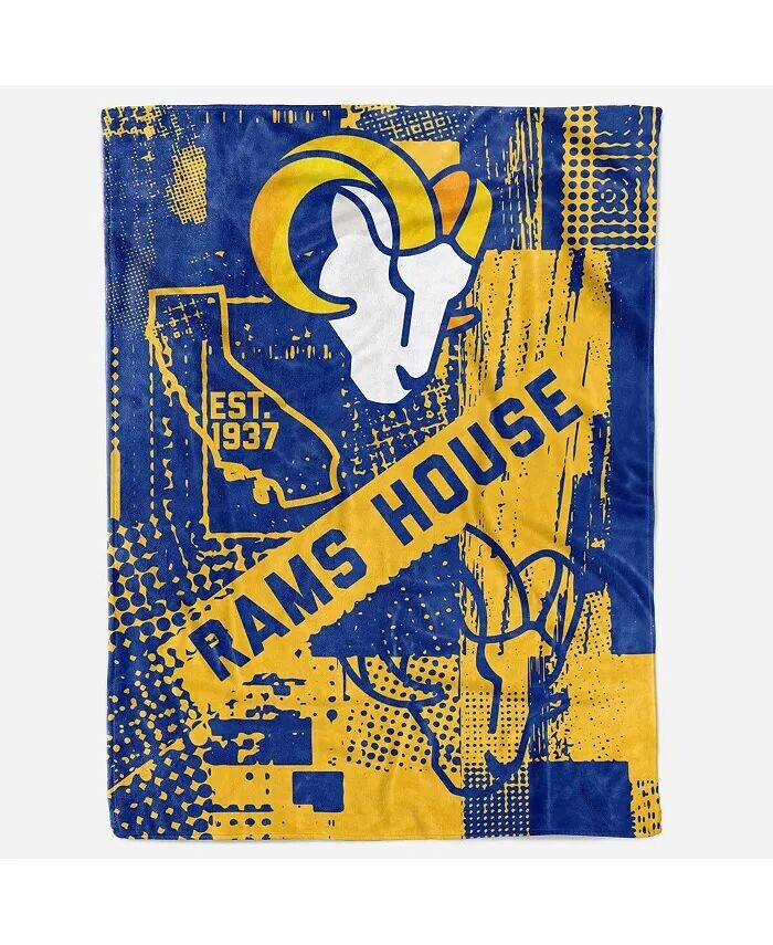 

Одеяло из родного города Los Angeles Rams размером 60 x 80 дюймов Logo Brands, синий
