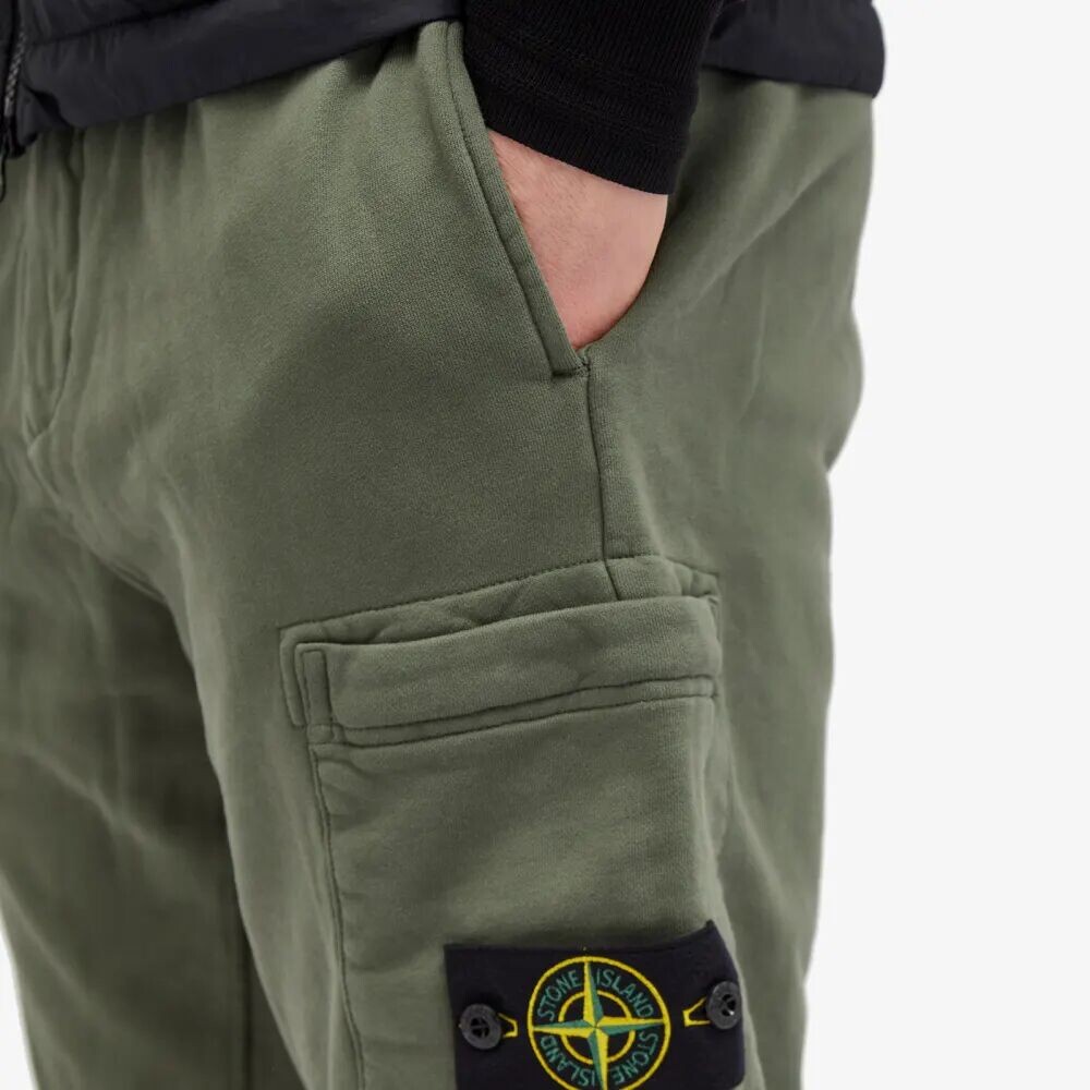 Stone Island Спортивные шорты, окрашенные в готовом виде, зеленый