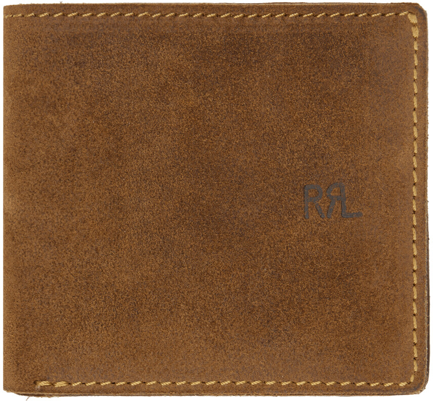 

Светло-коричневый замшевый кошелек Roughout Billfold Rrl