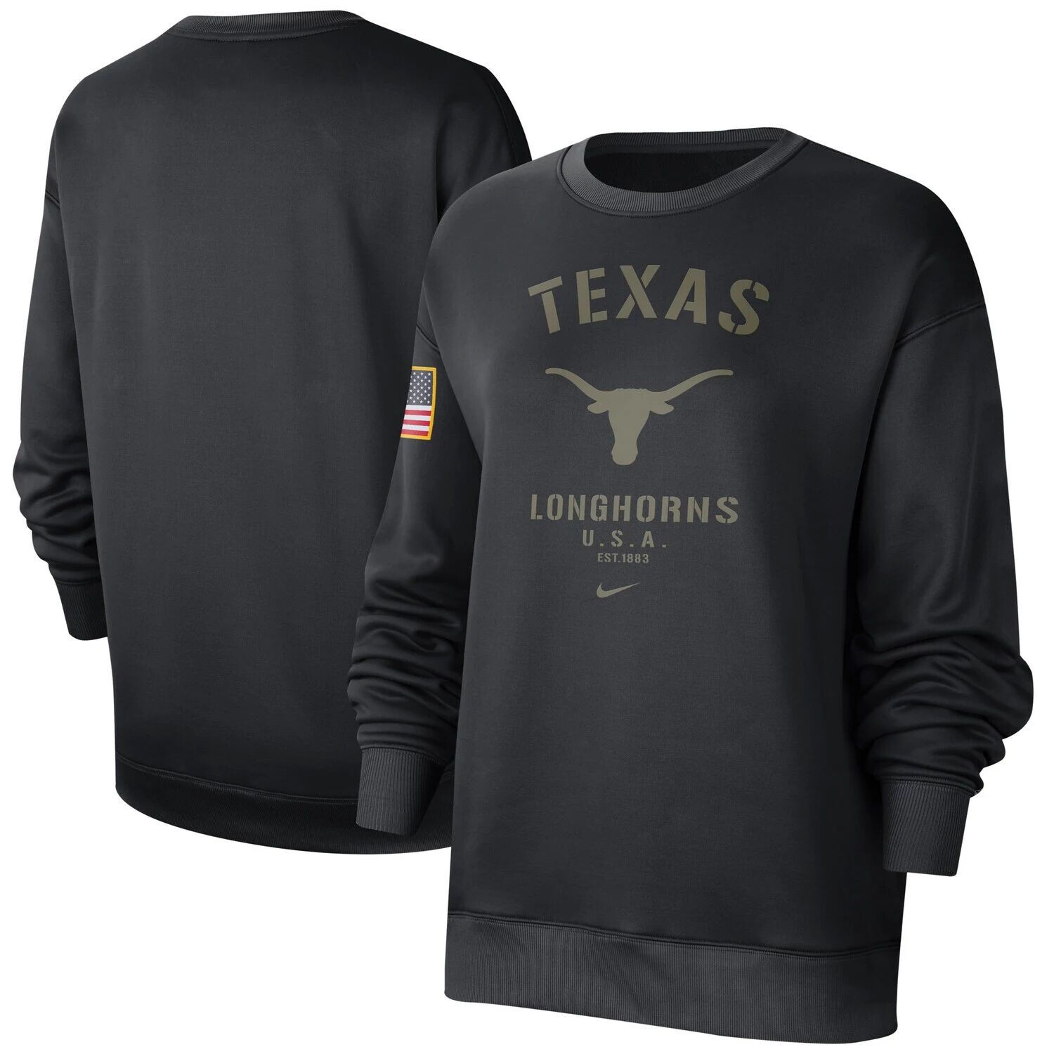 

Женский черный пуловер Nike Texas Longhorns Military Appreciation Therma Performance All-Time Pullover Nike