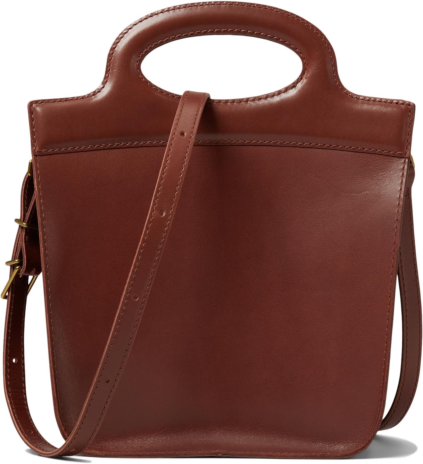 Кожаная сумка через плечо Toggle Madewell, цвет Cherry Wood цена и фото