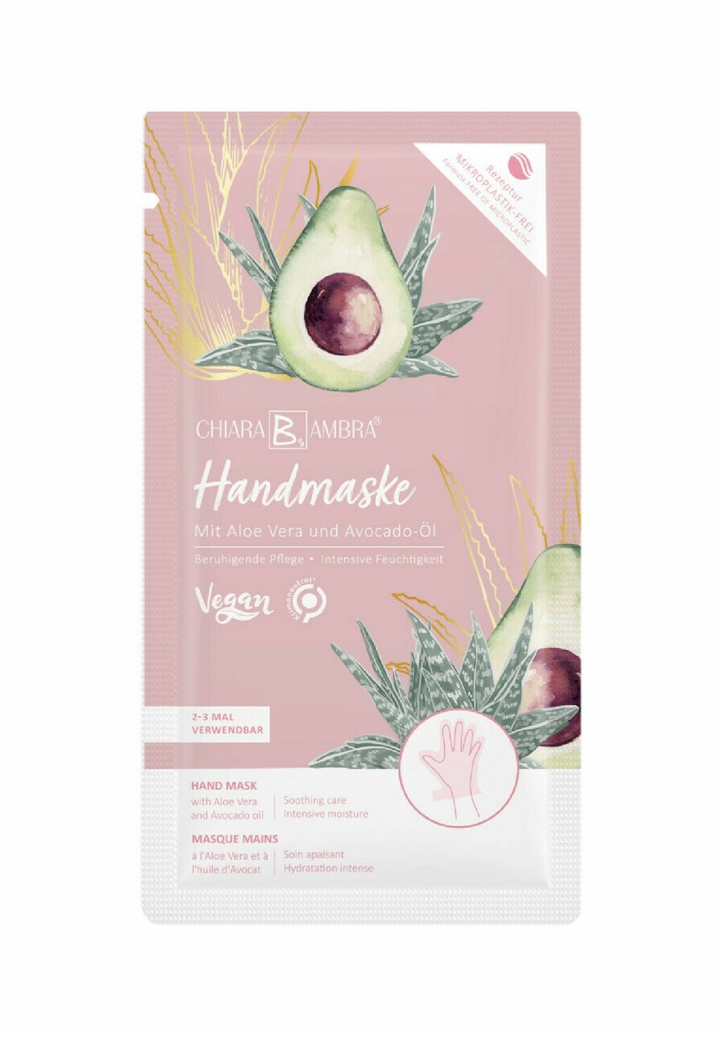 

Маска для рук CHIARA AMBRA HANDMASKE MIT ALOE VERA UND AVOCADO-ÖL, цвет violett