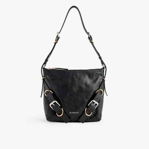 Маленькая кожаная сумка через плечо voyou Givenchy, черный