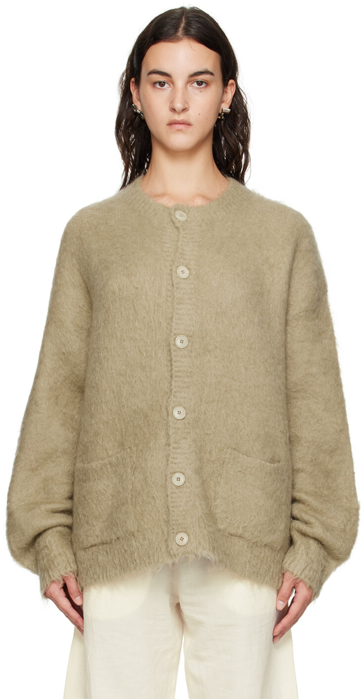 

Бежевый кардиган с начесом Темный Acne Studios
