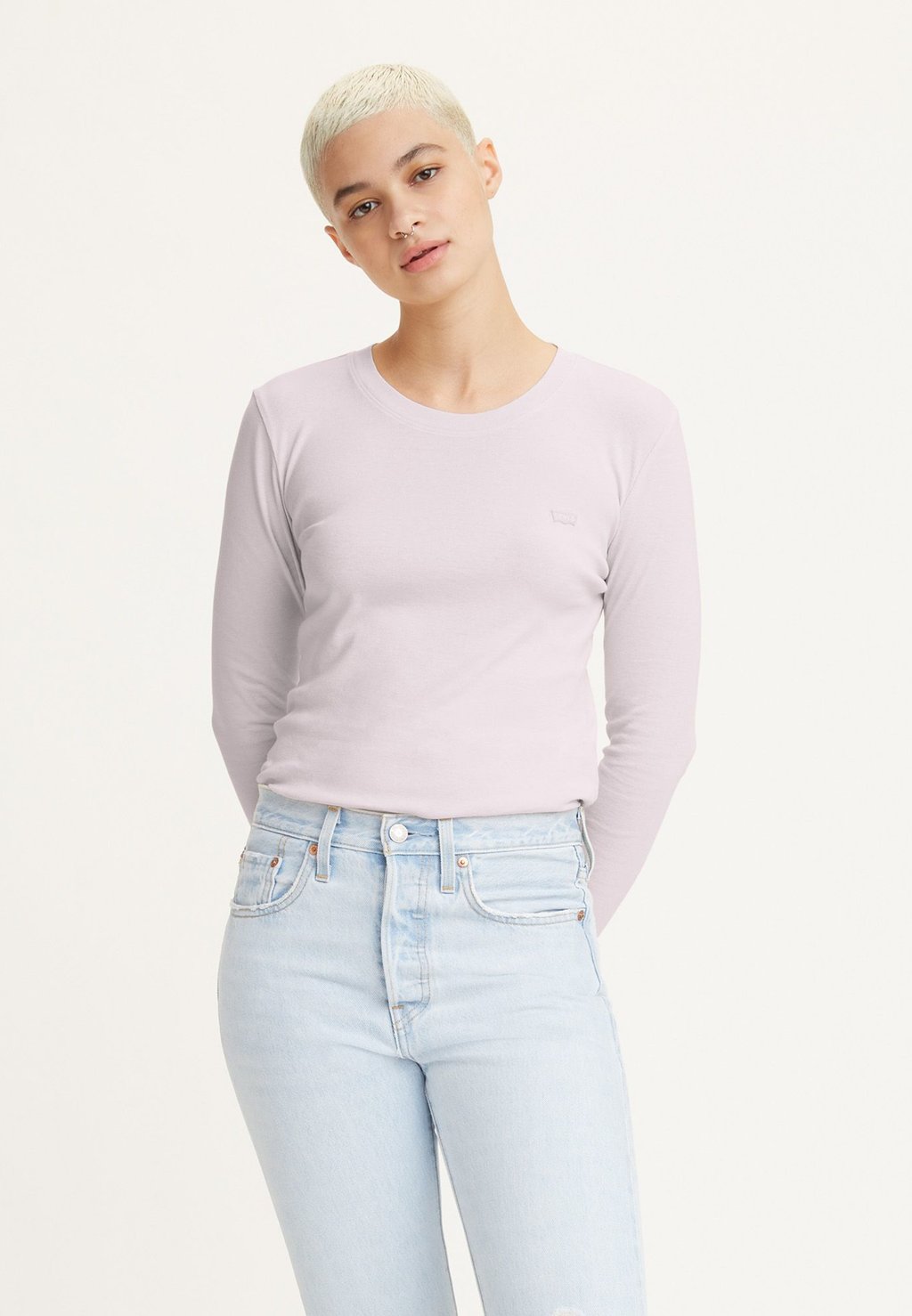 

Футболка с длинными рукавами Baby Tee Levi's, цвет mauve chalk