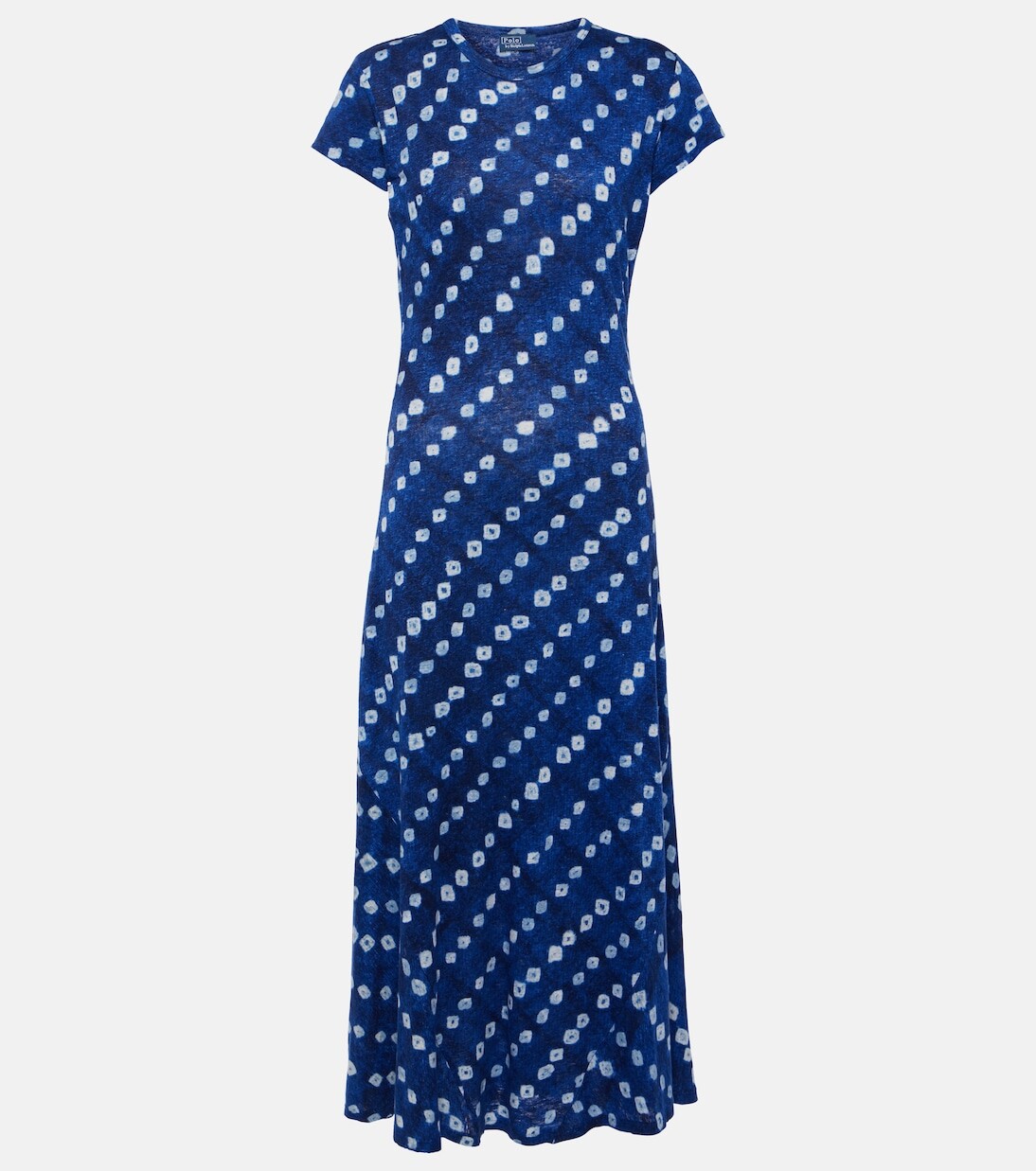 

Льняное платье макси Polo Ralph Lauren, синий