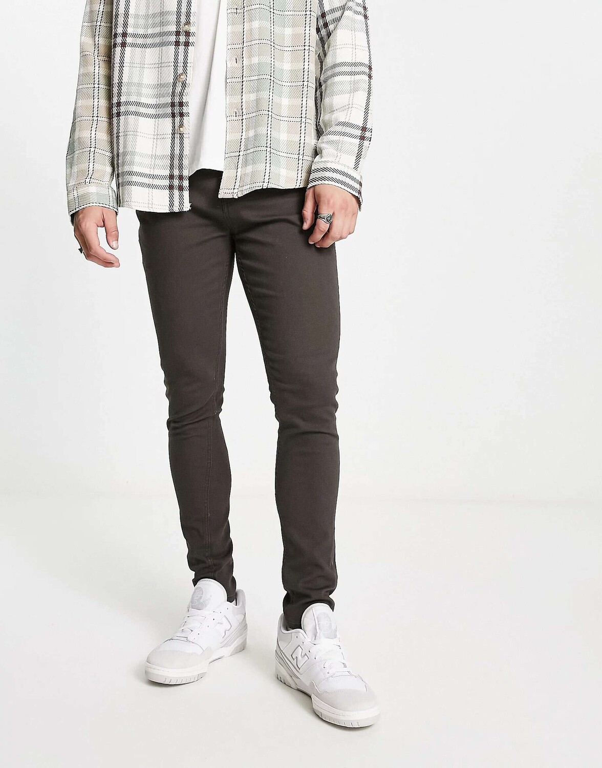 

Коричневые узкие брюки-морковки с 5 карманами Jack & Jones Intelligence, Коричневый