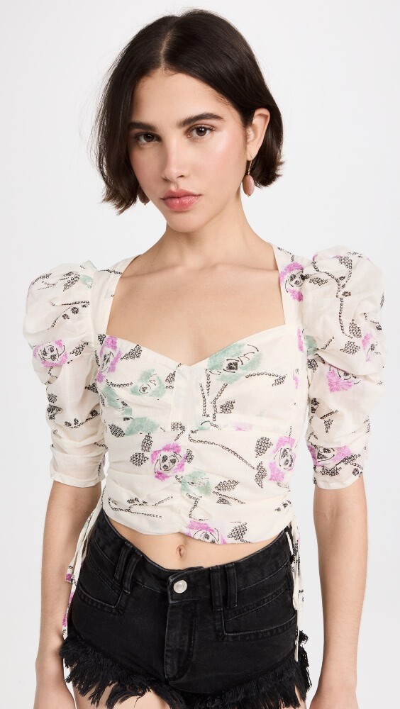 

Блуза Isabel Marant Étoile Galaor, экру