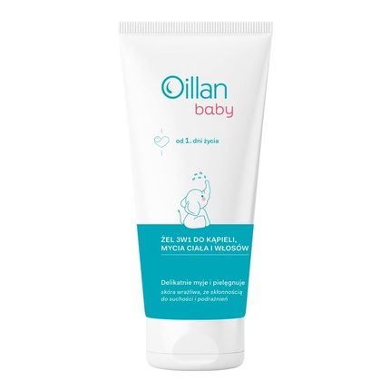 цена Oillan Baby 3в1 Гель для душа, средство для мытья тела и волос 200мл