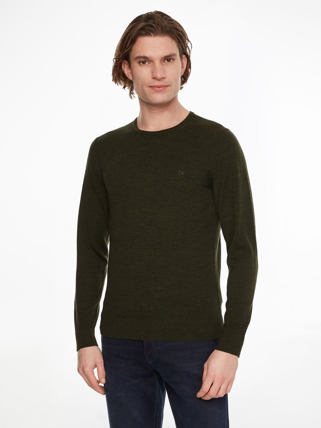 

Шерстяной джемпер Calvin Klein Superior, темно-оливковый, Зеленый