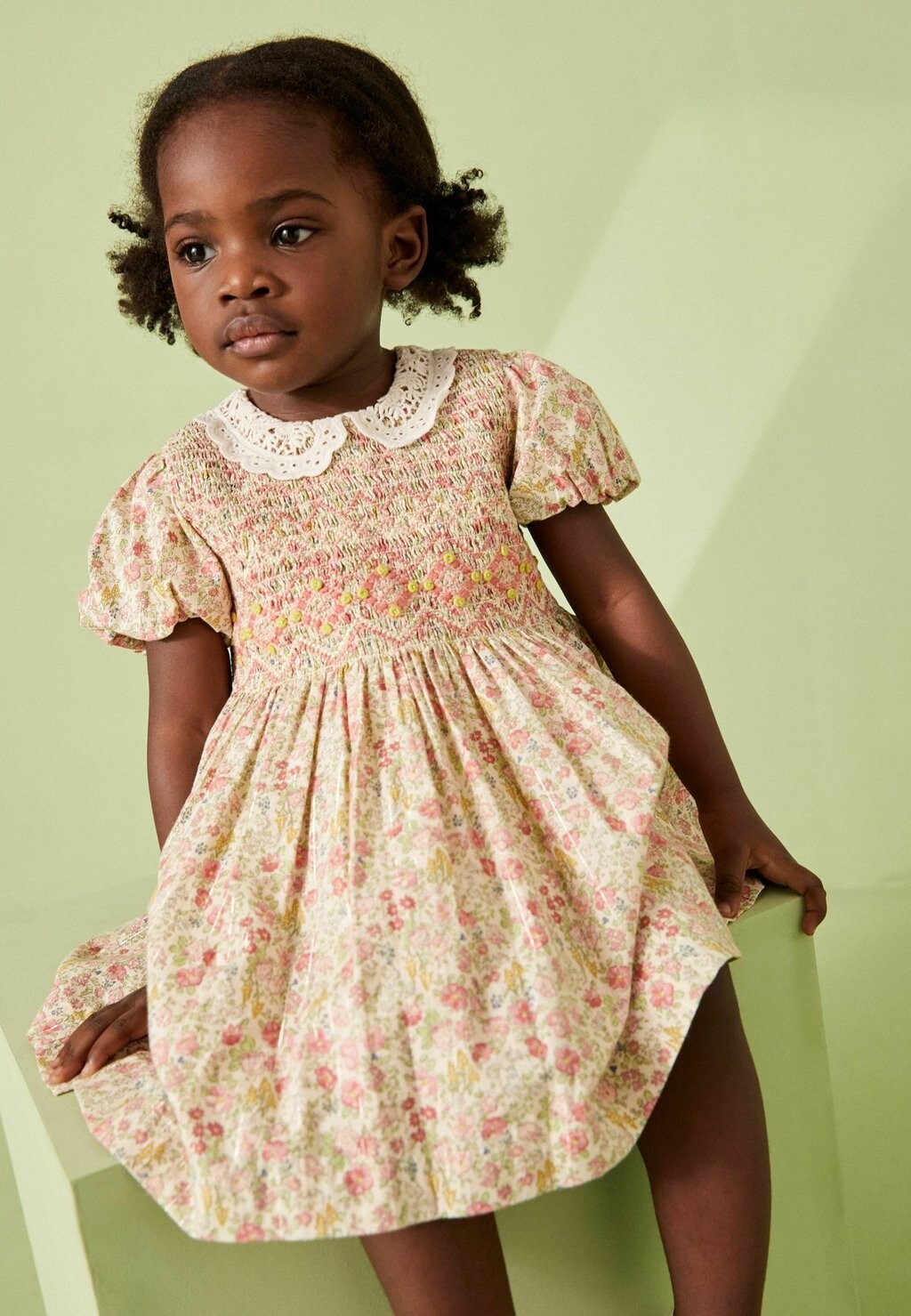 

Дневное платье COLLAR SHIRRED 3MTHS-8YRS Next, цвет pink ditsy sparkle