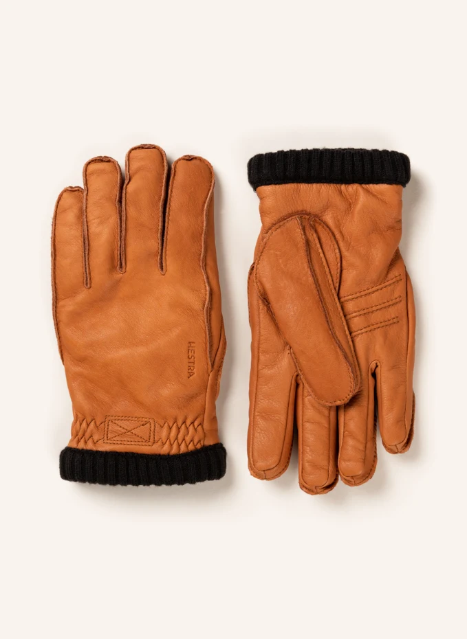 цена Кожаные перчатки Hestra, оранжевый